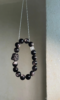 Hanging Silver Obsidian Bracelet, Lion Totem Echoes, Water-Metal Energy Hides Eastern Protection Philosophy