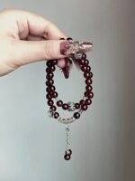 Natural Red Garnet & 925 Antiqued Sterling Silver Multi-Wrap DIY Bracelet Kit