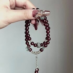 Natural Red Garnet & 925 Antiqued Sterling Silver Multi-Wrap DIY Bracelet Kit