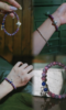 Multi-Angle Plum Tourmaline Bracelet, Lapis Lazuli & Vintage Silver Match, Wood-Water-Metal Energy Shows Diverse Charm