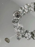 Stacked Green Phantom Quartz & Neo-Chinese Silver Bracelet, Layered Design Builds Wood-Gold Creative Order