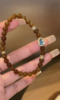 Detail of Nephrite Sugar Jade & Aquamarine Gourd Bracelet, Brown-Oily Sugar Jade, Aquamarine Gourd with Silver-Gold Plating, Earth-Water Energy Shows Gentle Protection