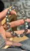 Worn Gray Moonstone & Silver Bracelet, Gray Moonstone’s Cool Touch, Water-Gold Energy Anchors Inner Order