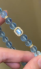 Close-Up of Devil’s Blue Aquamarine & S925 Silver-Gold Bracelet, Icy Blue Clarity, Water-Gold Energy Unleashes Communication Power