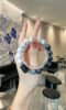 Held Howlite & Hawk’s Eye Bracelet, 10mm Beads, Earth-Fire-Water-Metal Shows Ink-Wash Awakening