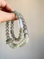 Detail of Jade Peace Buckle & 925 Silver, Earth-Metal Energy Protects Fate Cycle