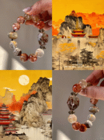 Bracelet with Neo-Chinese Vibe, Five Elements Cycle Drives Fate Mastery, Creative Edge Burns Like Orange Flame