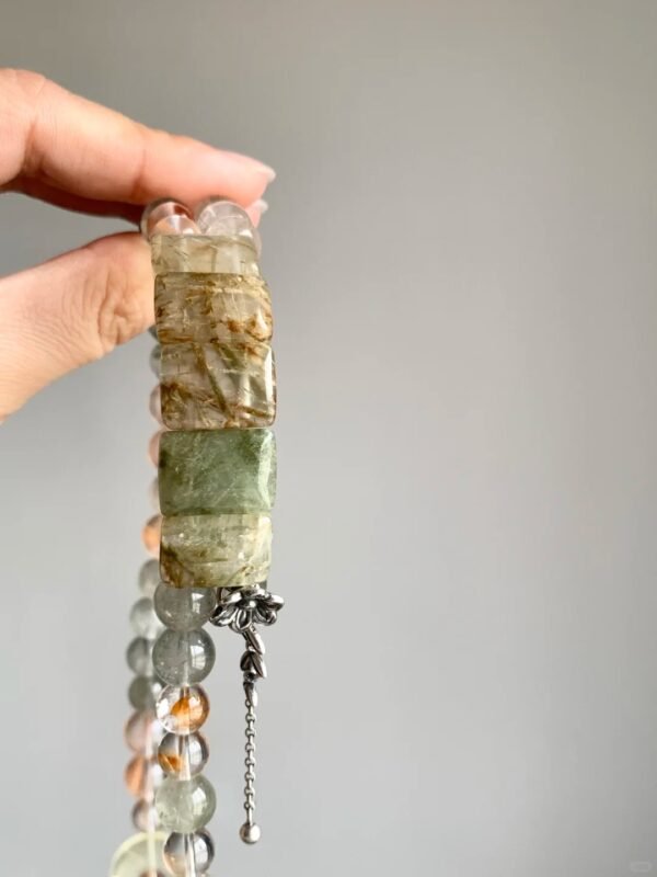 Rabbit Hair Quartz Texture, Wood Element Calms Mind, Emotions Settle Like Autumn Frost