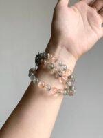 Layered Rabbit Hair & Enhydro & Citrine Bracelet, 925 Silver Tassel, Wood-Fire-Metal Energy Ignites Jiangnan Spirit