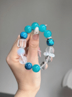 Hand-Held Metal-Water "Tide Gem" Bracelet, Donghai Old Mine Clear Quartz & Milky Quartz Echo, Metal-Water Resonance Manifestation