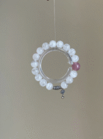 Hanging White Phantom Quartz Bracelet, Metal-Fire Blend, Energy Unleashed