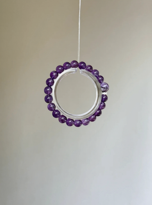 Dual-View of Amethyst Bracelet, Amethyst Flow, Fire Energy Transformation