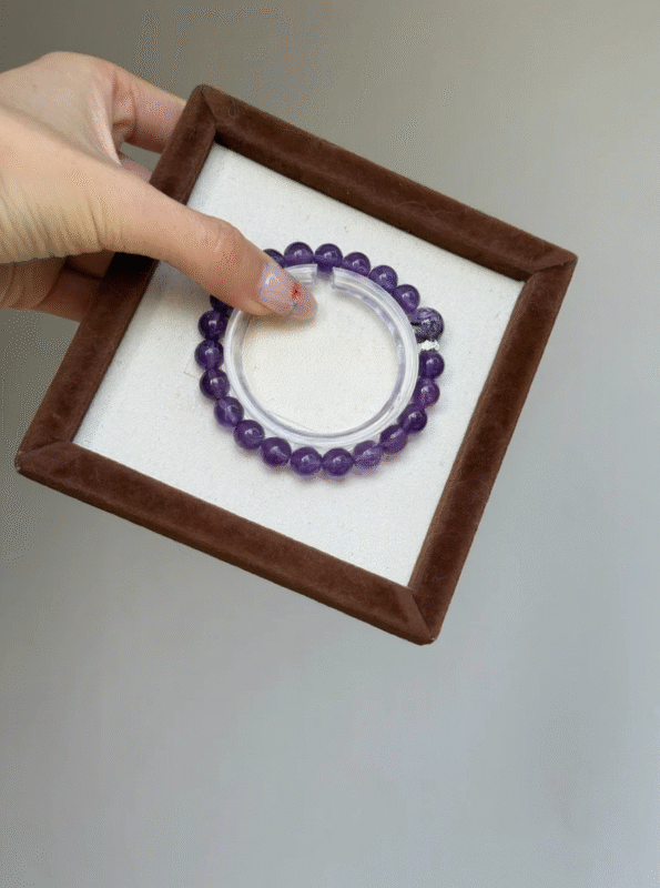 Framed Amethyst & Charoite Bracelet, Purple Energy Awakens