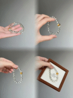 Dual-Scene Chlorite Quartz Bracelet, Phantom & Citrine Layout, Wood-Earth Cycle