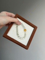 Framed Chlorite Quartz & Brazilian Citrine Bracelet, Wood-Earth Energy Awakens