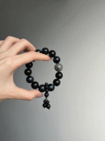 Close-Up of 12mm Blue Tiger's Eye Bracelet, Tiger Eye Phantom Reveals Water Energy Code