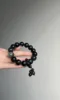 Wrist-Worn Blue Tiger's Eye Bracelet, Tiger Eye & Gray Rabbit Hair Resonance, Water Energy Manifests