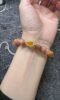 Wrist-Wearing Orange Moonstone × Citrine Bracelet, Gold-Plated Silver Charms, Fire-Earth-Metal Energy Manifests