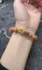 Wrist-Wearing Orange Moonstone × Citrine Bracelet, Gold-Plated Silver Charms, Fire-Earth-Metal Energy Manifests