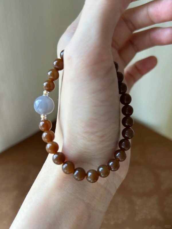 Holding Icy Lavender Bead Close-Up, Water Energy Manifests Inspiration Spring