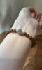 Wrist-Wearing 6mm Sugar Jade × 10mm Icy Lavender Hetian Jade Bracelet, Earth-Water-Metal Energy Awakens