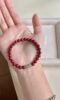 Palm Displaying Cinnabar × Hetian Jade Bracelet, Fire-Earth Energy Manifests Protection