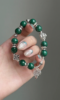 Wrist-Wearing Malachite × Silver Bracelet, Wood-Water-Gold Cycle Unfolds for Protection