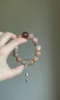 Hand-Touching Orange Moonstone × Strawberry Quartz Bracelet, Double Fire Resonance Upgrades Fate