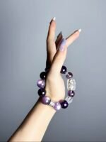 Wrist-Wearing Amethyst Bracelet, 925 Silver Anchors Mental Energy