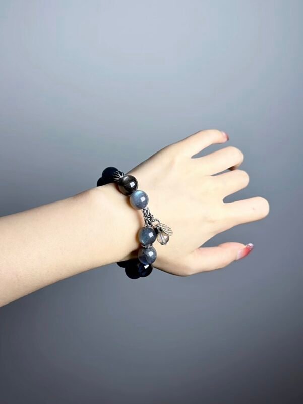 Hand Displaying Hell’s Eye Aquamarine Details, Water Veins Ignite Ocean Insight