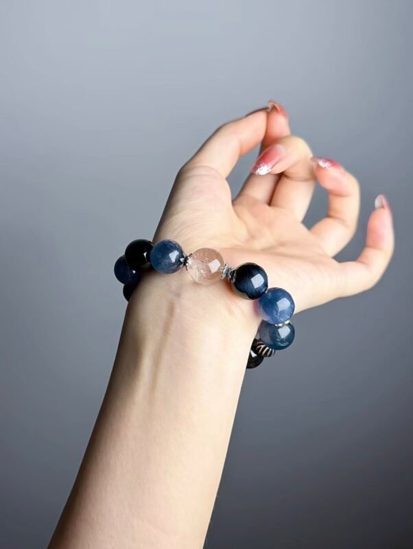 Wrist-Wearing Far Sea Starry Night Bracelet, 925 Silver Anchors Protection Energy