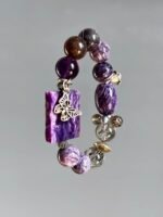Multi-View of Charoite Square, Fire Veins Show Awakening Totem