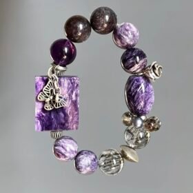 Charoite Multi-Gem Bracelet Display, Symbiosis Shows Spiritual Resilience