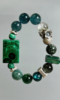 Detail of Malachite & Silver Connection, Metal Veins Seal Wood-Water Energy