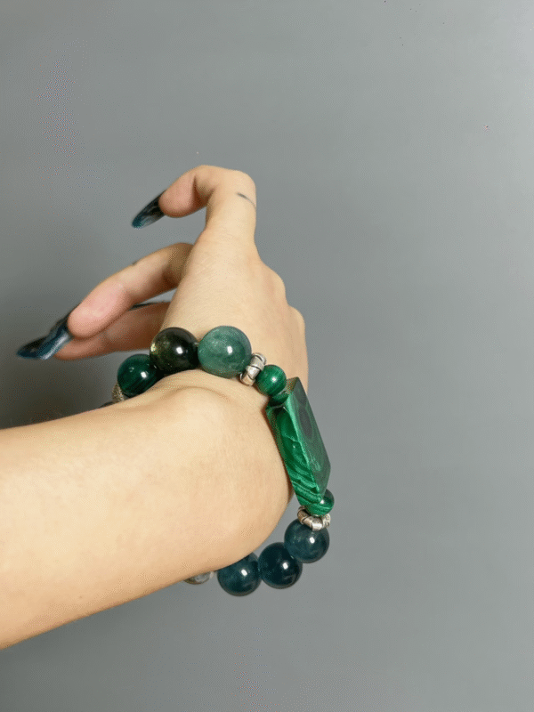 Layers of Malachite Multi-Gem Bracelet, Wood-Water-Metal Symbiosis Ignites Creativity