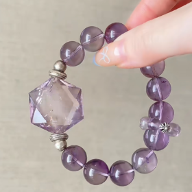 Amethyst Azeztulite Bracelet In Box, Water-Metal Manifestation Finale