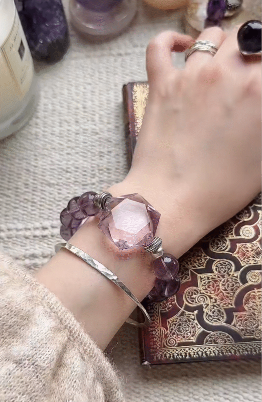 Wearing Effect of Amethyst Azeztulite Bracelet, Water-Metal Manifestation Shield