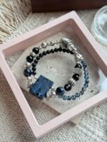 Close-Up of Multi-Gem Bracelet, Spiritual Codes In Water-Fire-Metal Matrix