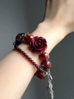 Detail of Cinnabar Rose Bracelet, Fire-Metal Desire Engine Activates
