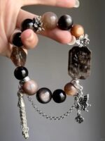 Close-Up of Multi-Gem Bracelet, Fate Blade In Earth-Fire-Water-Metal