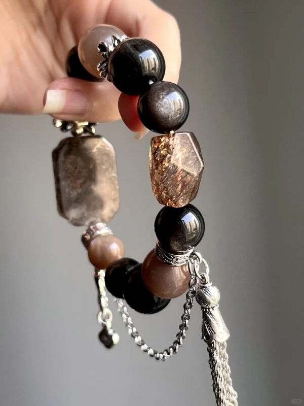 Layered Multi-Gem Bracelet, Earth-Fire-Water-Metal Fate Matrix