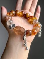 Multi-View of Multi-Gem Bracelet, Fire-Earth-Metal Energy Cycle
