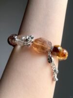 Hand-Showing Citrine Tower Main Bead, Manifestation Codes In Earth Veins