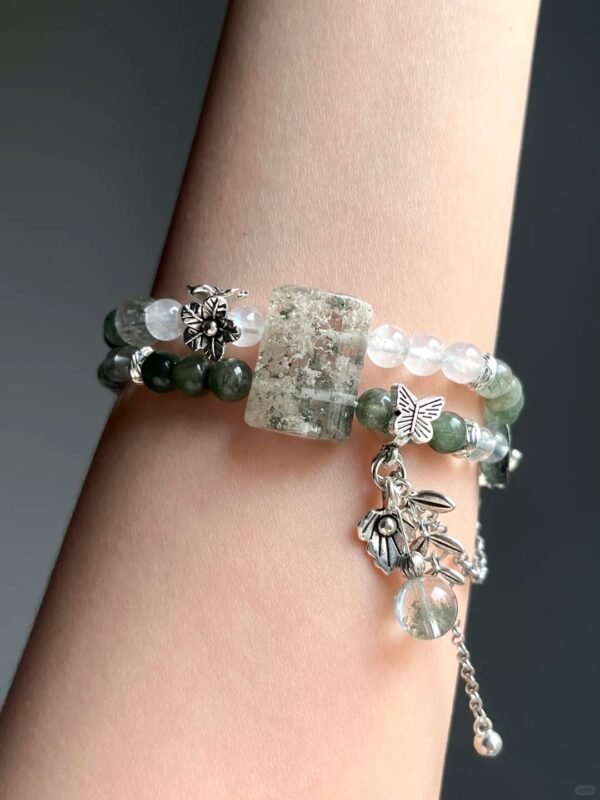 Hand-Adjusting Multi-Gem Bracelet, Wood-Water-Metal Sync Boosts Intuition Awakening