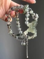Close-Up of Multi-Gem Bracelet, Transformation Blade In Earth-Wood-Metal