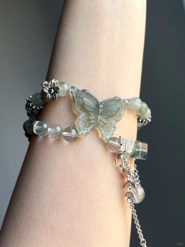 Hand-Adjusting Multi-Gem Bracelet, Earth-Wood-Metal Sync Boosts Transformation Awakening