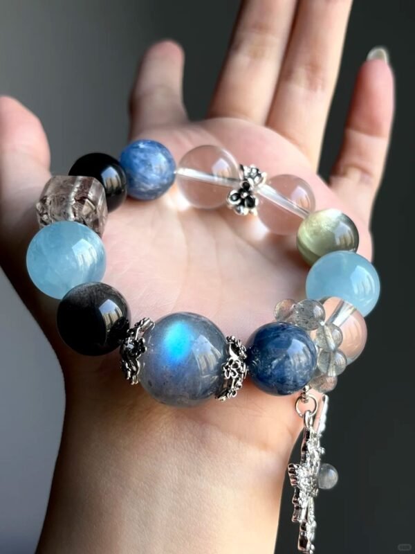 Hand-Showing Silver Angel Charm, Spiritual Codes In Metal Veins