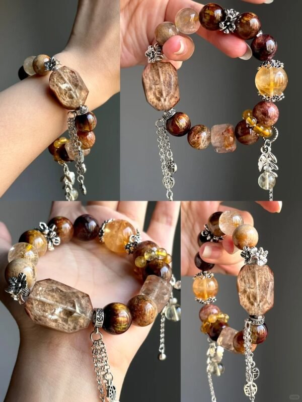 Multi-Gem Bracelet Display, Earth-Fire-Metal Wealth Finale