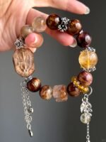 Close-Up of Multi-Gem Bracelet, Wealth Blade In Earth-Fire-Metal