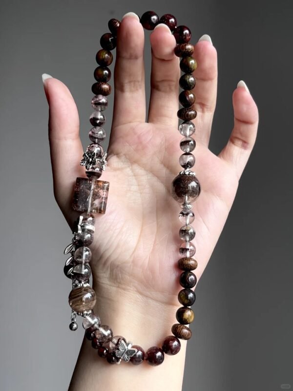 Multi-View of Multi-Gem Bracelet, Fire-Earth-Metal Energy Cycle